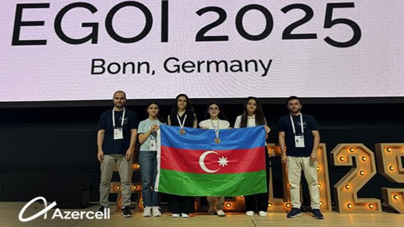 Azercell-in dəstəklədiyi milli komanda Avropa Qızlar İnformatika Olimpiadasında uğur qazanıb