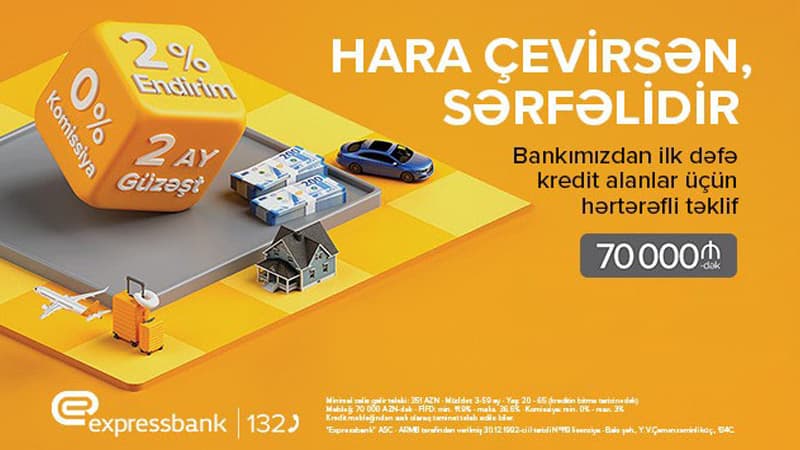 Hara çevirsən sərfəli kredit - "Expressbank"da