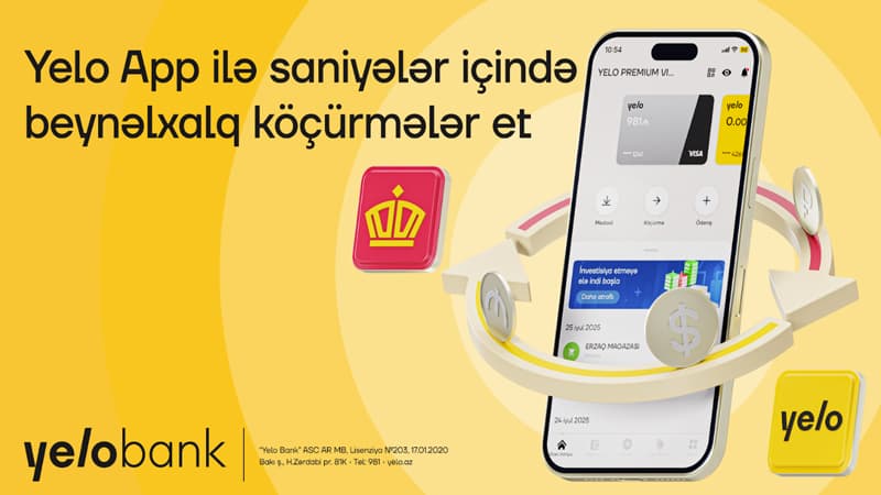 Zolotaya Korona köçürmələri Yelo App ilə daha sürətli!