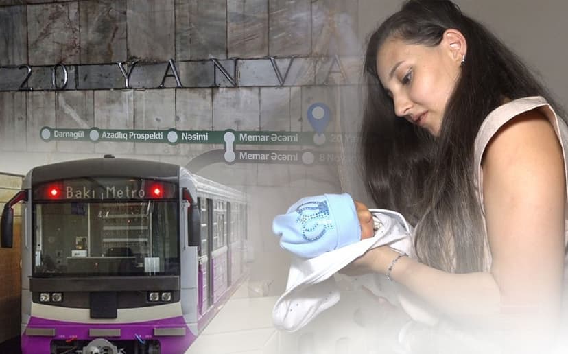 Metroda doğulan körpənin anası danışdı: "Avtobusla gec olar deyə..." (VİDEO)