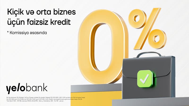 Yelo Bank-dan KOB-lara faizsiz dəstək!
