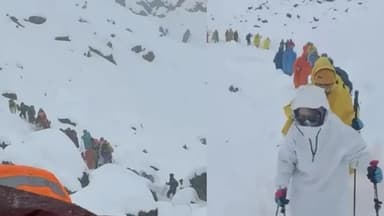 Dünyanın zirvəsində dəhşət: 1000 alpinist çətin vəziyyətdə qaldı (FOTO)