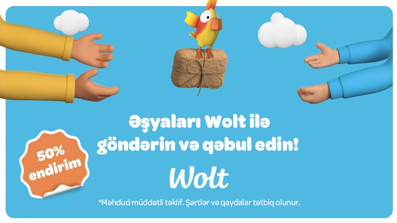 Wolt yeni "Packages" funksiyanı təqdim edir: indi əşyaları yemək sifarişi qədər asan göndərə bilərsiniz!