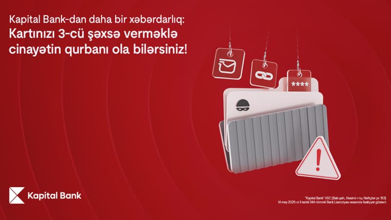 Kartınızı heç kimə verməyin: pulunuzu itirə, cinayətin qurbanı ola bilərsiniz