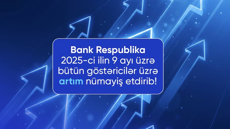 Bank Respublika 2025-ci ilin 9 ayı üzrə inamlı artım nümayiş etdirib