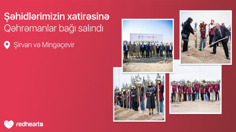 "Qəhrəmanlar bağı" layihəsi: Şəhidlərin xatirəsinə 543 ağac əkildi