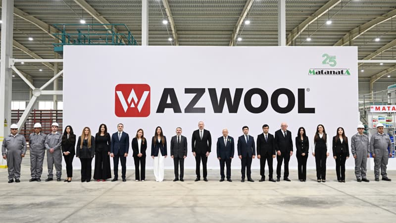 Prezident "AZWOOL" mineral daş yunu zavodunun açılışında iştirak etdi (FOTO)