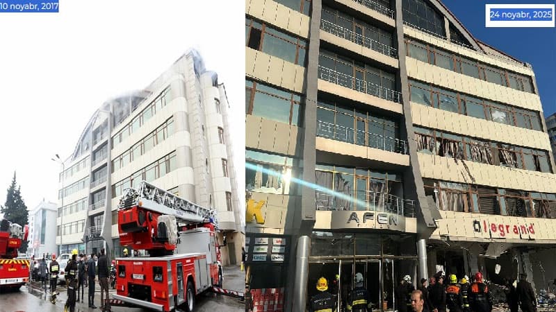 8 il əvvəl də “AFEN Plaza”da  noyabrda partlayış olubmuş