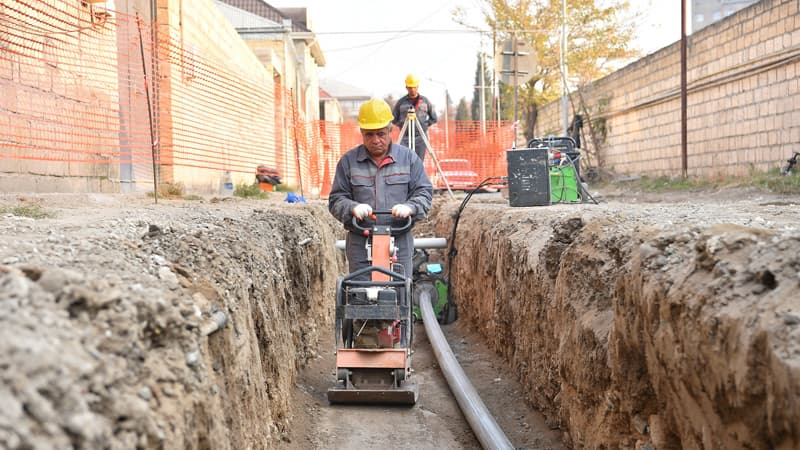 Gəncədə 428 kilometr içməli, 380 kilometr tullantı su xətti çəkilib (FOTO/VİDEO)