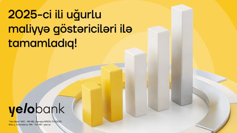 Yelo Bank 2025-ci ili aktivlərin və depozitlərin əhəmiyyətli artımı ilə tamamlayıb