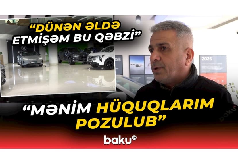 Avtomobili geri qaytardı, 6400 manat borc yazıldı (VİDEO)