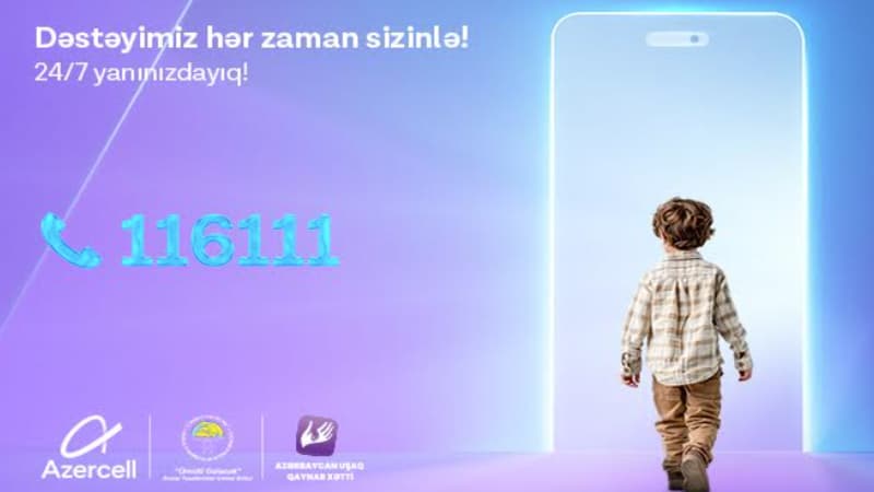 Azercell-in "Uşaq Qaynar Xətti"nə 2025-ci ildə 5500-dən çox müraciət daxil olub
