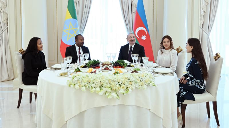 Efiopiyanın Baş nazirinin şərəfinə rəsmi nahar verildi