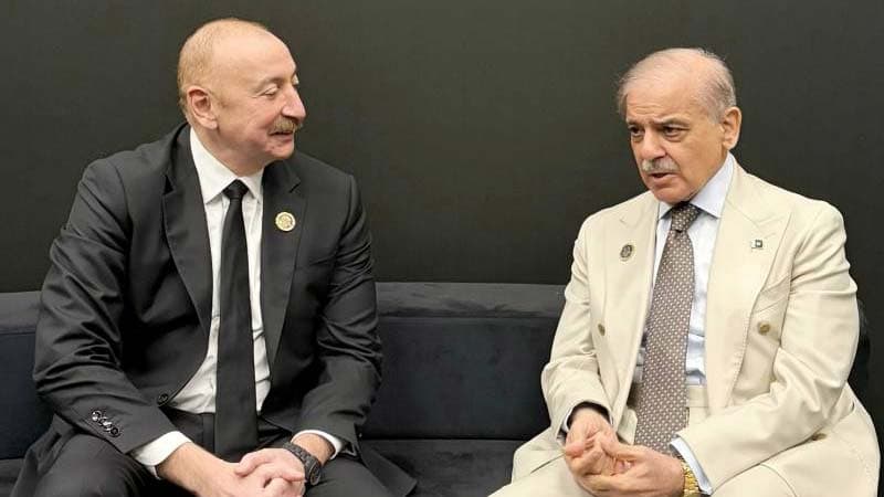 İlham Əliyev Antalyada Şahbaz Şəriflə görüşdü (FOTO)