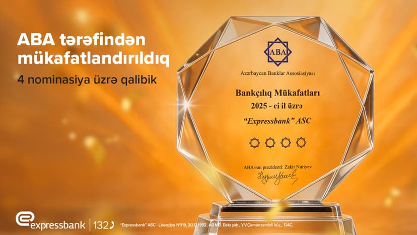 Expressbank 4 nominasiya üzrə mükafatlandırılıb