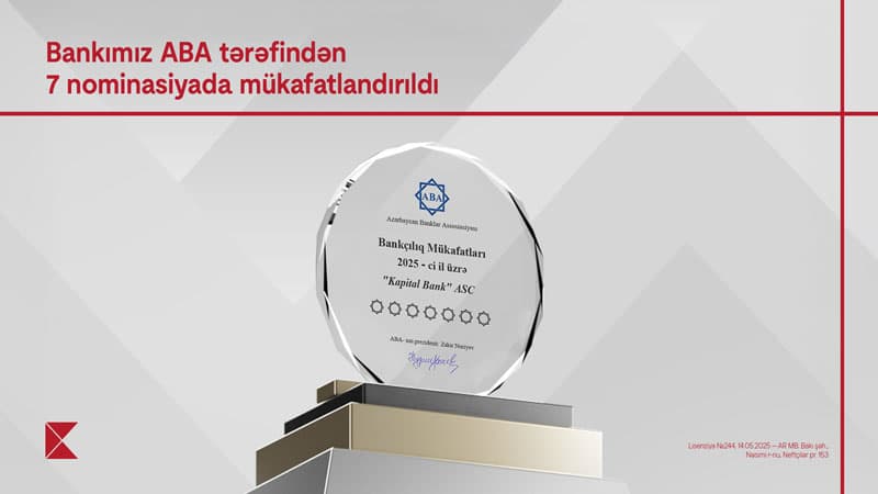 Kapital Bank 7 nominasiya üzrə mükafatlandırıldı