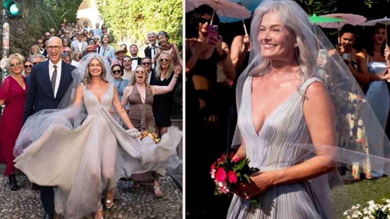 61 yaşlı supermodel evləndi, toy mərasiminə rəqs edərək gəldi (FOTO)