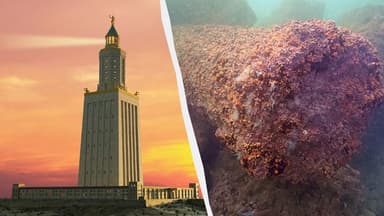 Dənizdən 80 tonluq daş bloklar çıxarıldı: 7 möcüzədən birinin hissələri ola bilər (FOTO)