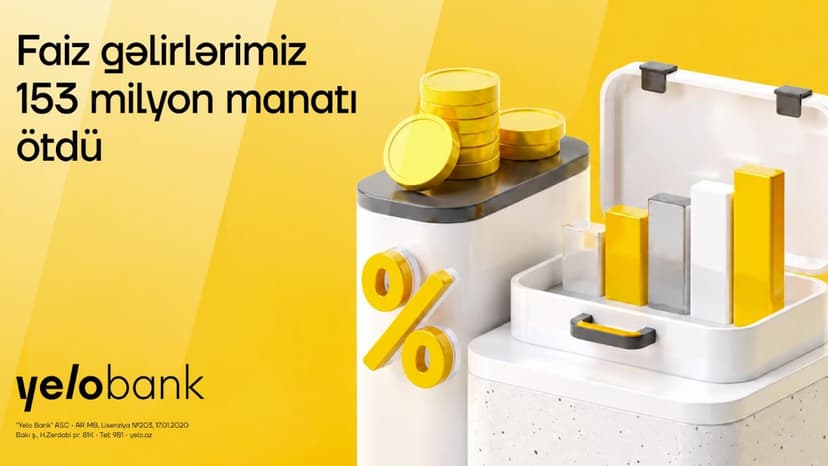 Yelo Bank 2026-cı ilin 3-cü rübünü artımla başa vurdu