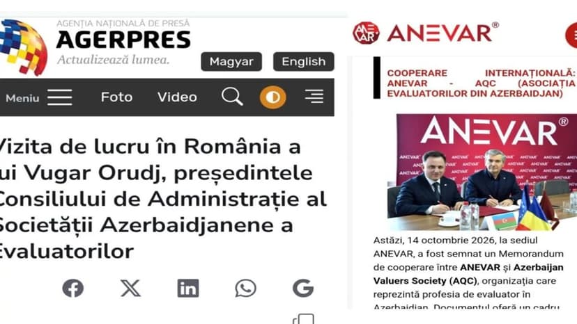 Rumıniyanın dövlət xəbər agentliyi AQC sədrinin səfərinə diqqət ayırıb