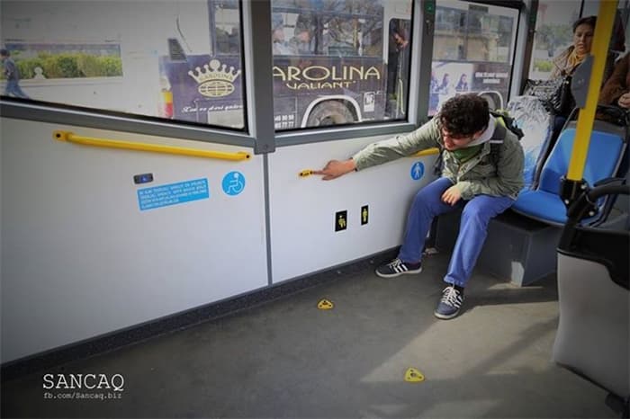 Yeni avtobuslarda köhnə özbaşınalıq - FOTO