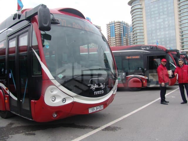 Bakıda sərnişin avtobusları tamam yenilənəcək - FOTOLAR