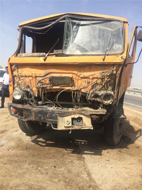 Bakıda dəhşətli qəza: "KamAZ"lar bir-birinə girdi - FOTOLAR