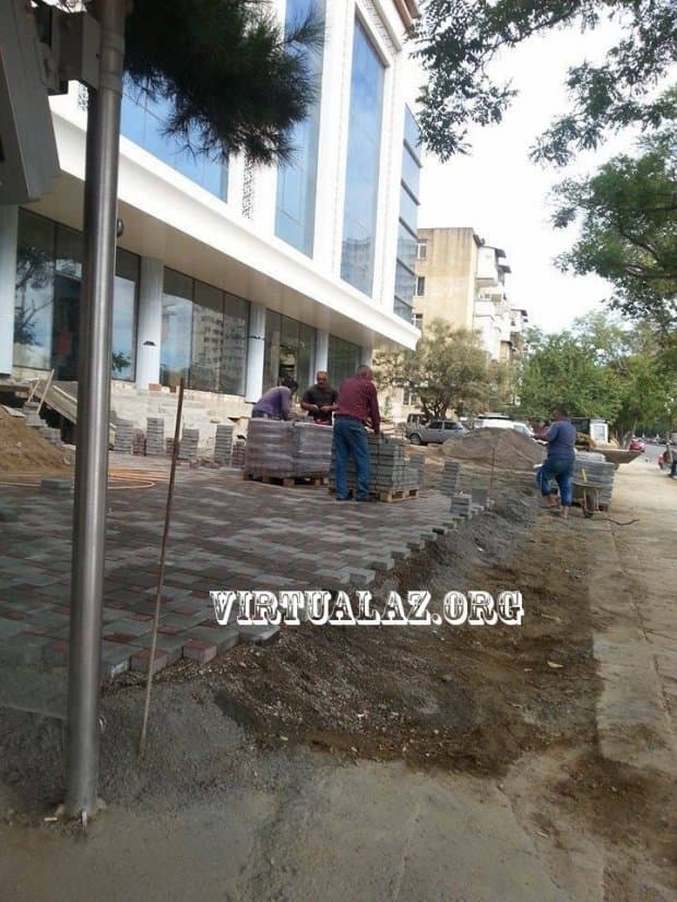 Bakıda yenə ağaclar kəsildi - FOTOLAR
