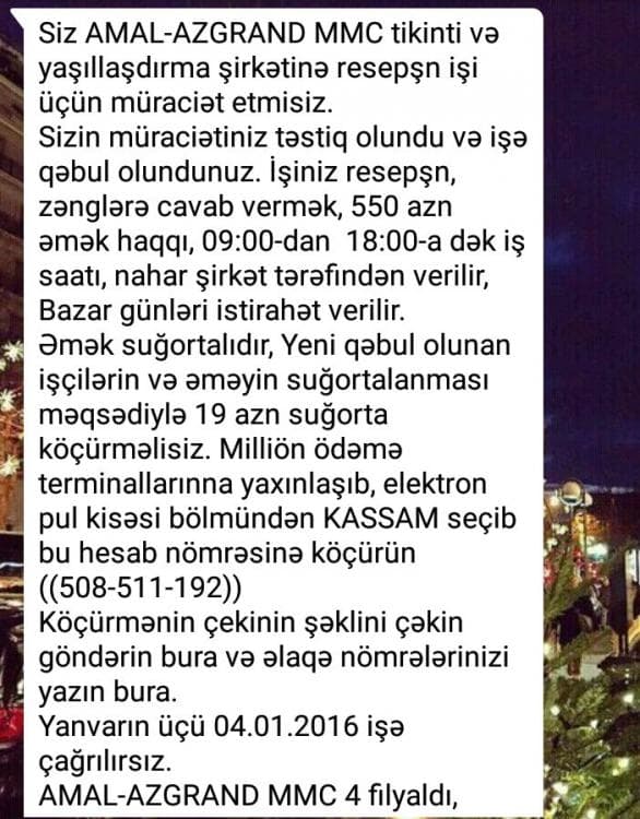 Bakıda iş axtaran insanlar üçün yeni tələ - FOTO