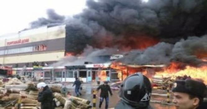 Moskvada azərbaycanlıların işlədiyi böyük bazar yandı