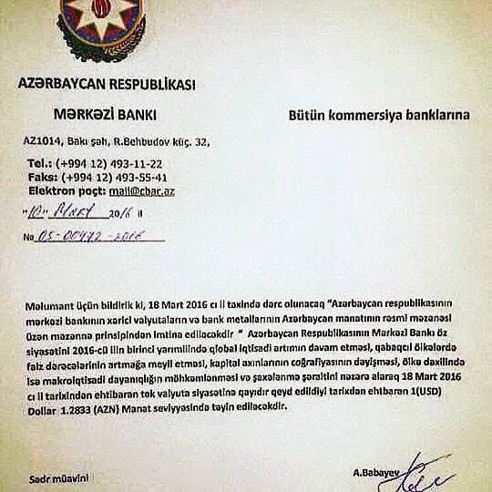 Mərkəzi Bank dolları 1.2 manata salır? - AÇIQLAMA