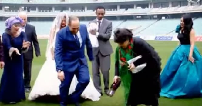Bakı Olimpiya Stadionunda toy səhnəsi - VİDEO