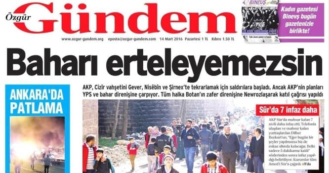 Ankaradakı terroru dəstəkləyən qəzet haqda cinayət işi açıldı