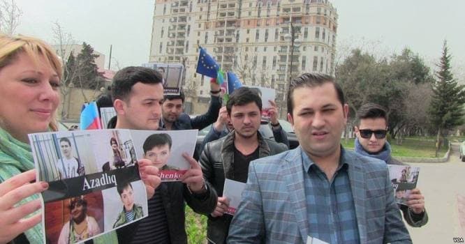Bakıda Savçenkoya dəstək aksiyası keçirildi - FOTO