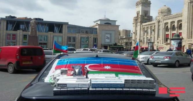 Bakıda orduya dəstək aksiyası + FOTOLAR