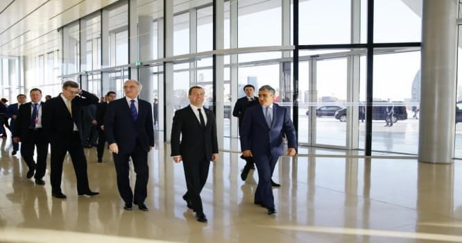 Medvedev Heydər Əliyev Mərkəzində... - FOTOLAR