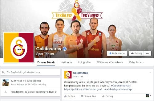 "Qalatasaray" da Azərbaycana dəstək kampaniyasına qoşuldu - FOTO