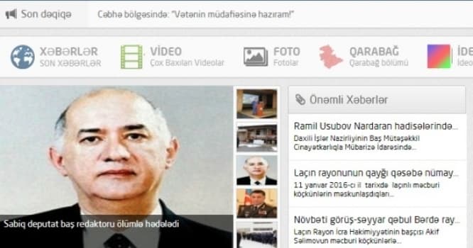 Ölümlə təhdid edilən baş redaktor prezidentə müraciət etdi