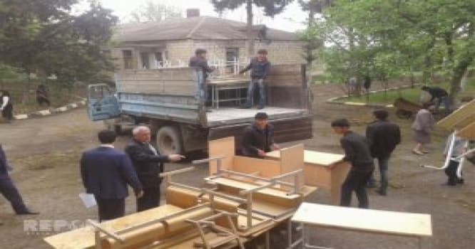 Tovuzda yanan məktəbin şagirdləri tibb məntəqəsində oxuyacaqlar