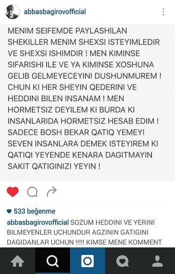 Əməkdar artist sərt danışdı: “Ağzınızın qatığını dağıtmayın!”