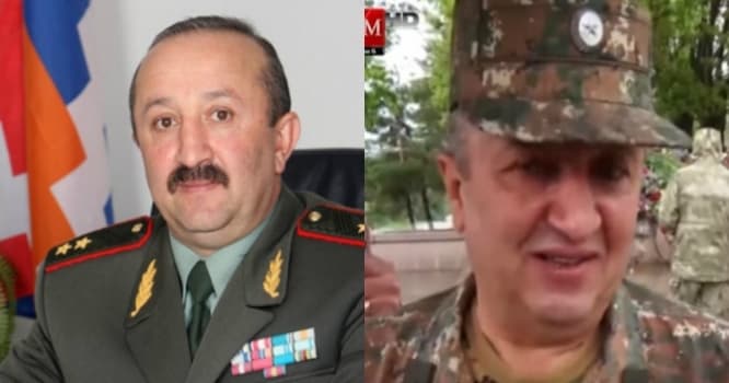 "Dördgünlük müharibə"də yaralanan erməni general bu günə düşdü - VİDEO