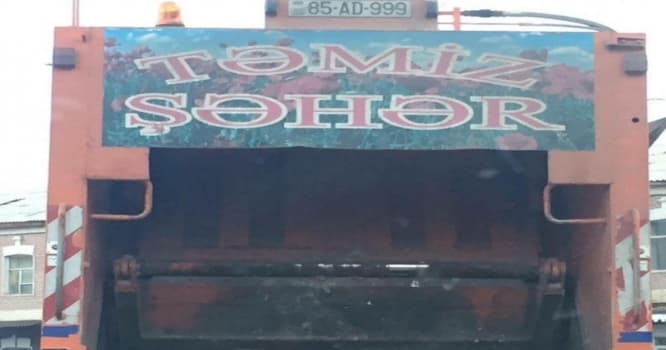 Naxçıvanda zibil maşının nömrəsi görənləri heyrətləndirdi
