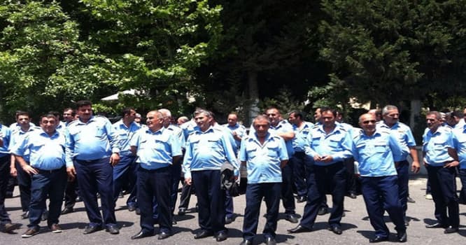 Avtobus sürücüləri Bakıda etiraz aksiyası keçirdi - FOTOLAR