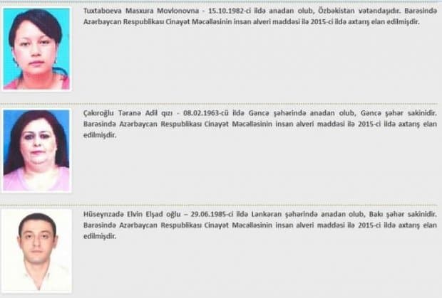 Azərbaycan polisinin axtardığı insan alverçiləri - FOTOLAR