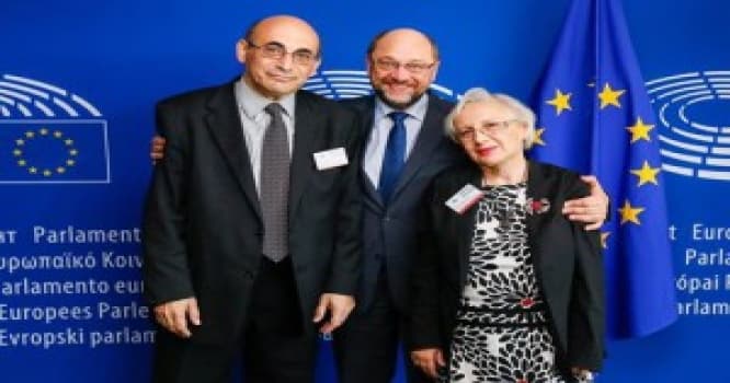 Leyla və Arif Yunuslar Avropa Parlamentinin prezidenti ilə görüşüb