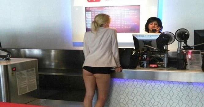 Hava limanına yarıçılpaq getdi olanlar oldu - FOTO