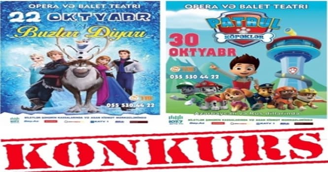 “Buzlar diyarı” və “Patrul köpəklər” tamaşalarının qəhrəmanları evizinə gələcək