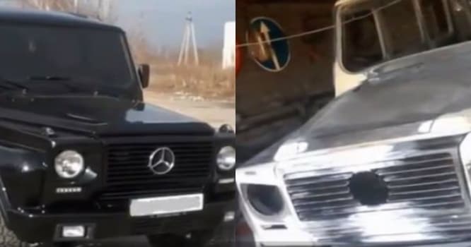 Köhnə "UAZ"dan yeni "Gelandewagen" düzəltdi - VİDEO