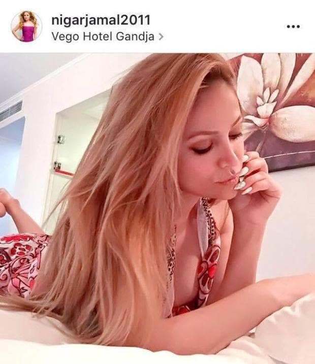 Nigar Camal oteldə və yataqda - FOTO