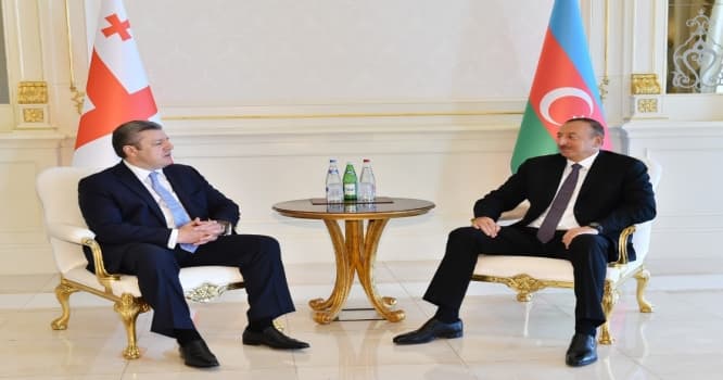 İlham Əliyev Gürcüstanın baş nazirini qəbul edib